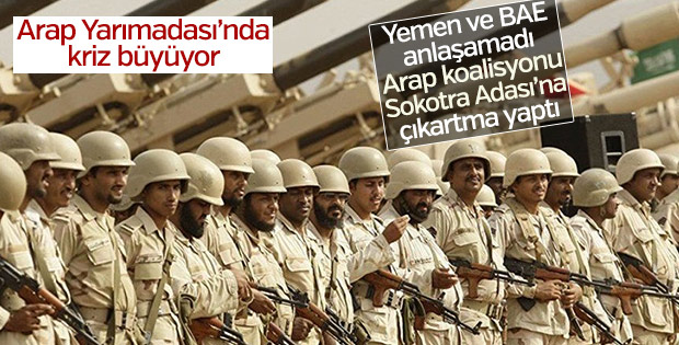 Arap koalisyonu Yemen krizi için asker gönderdi