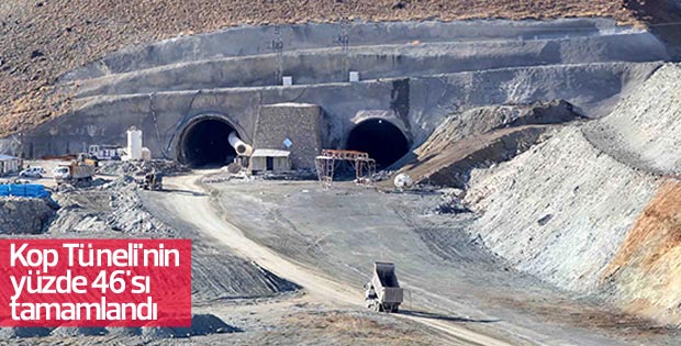 Kop Tüneli'nin yüzde 46'sı tamamlandı