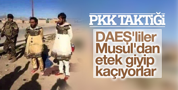DAEŞ'liler etek giyip kadın kılığında kaçıyor