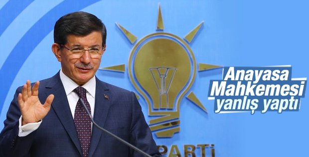 Davutoğlu'ndan AYM'nin dershane kararına ilk yorum
