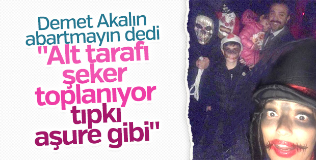Demet Akalın'ın Cadılar Bayramı makyajı