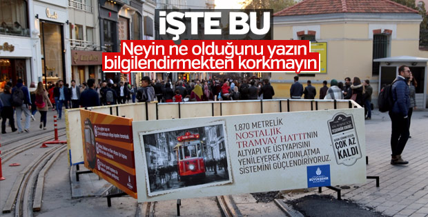 Beyoğlu ve İstiklal'deki altyapı çalışması sürüyor