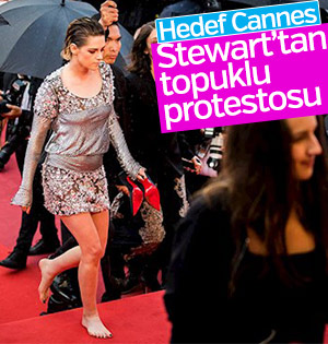 Stewart Cannes'ın topuklu ayakkabı kuralını protesto etti