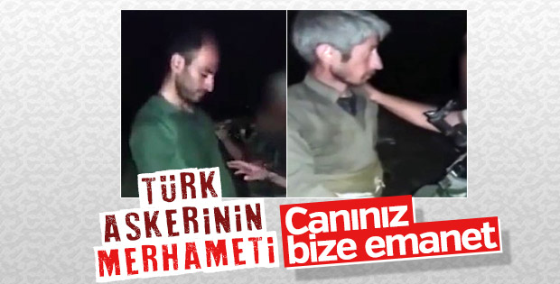 Mehmetçiğin merhameti, yakaladığı teröristi sakinleştirdi