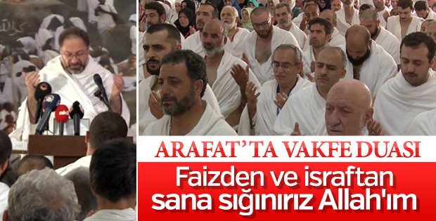 Diyanet İşleri Başkanı Erbaş'tan Arafat'ta Vakfe Duası