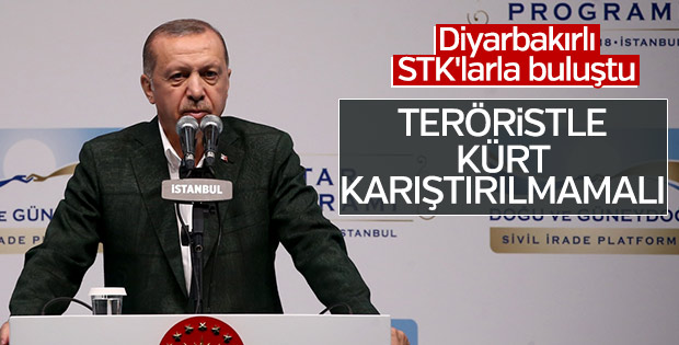 Erdoğan: Teröristleri Kürt olarak algılamayın