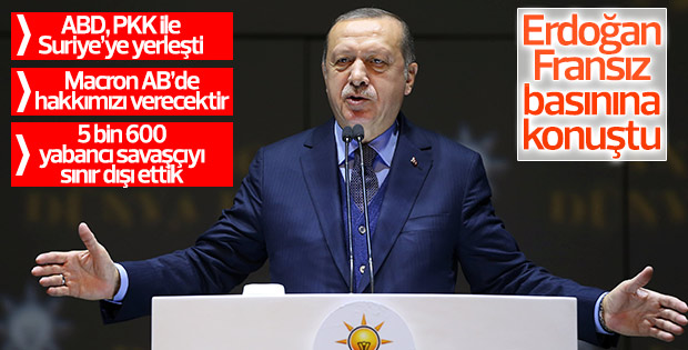 Erdoğan Fransa'da ABD'yi eleştirdi