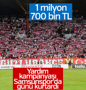 Samsunspor için 1 milyon 700 bin TL toplandı
