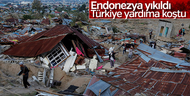 Türkiye'den Endonezya'ya ilk yardım seferi ulaştı