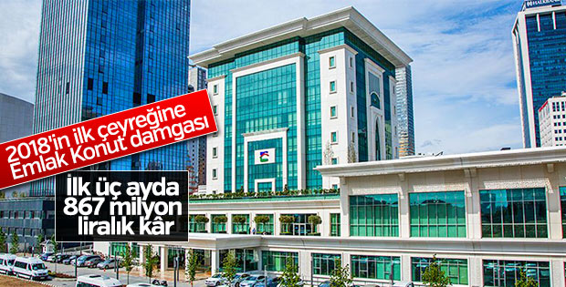 Emlak Konut GYO'dan 3 ayda 867 milyon liralık kâr