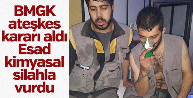 Esad BMGK kararının ardından kimyasal silah kullandı