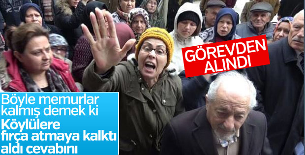 Silivri'deki ÇED toplantısında köylüyü azarlayan görevli