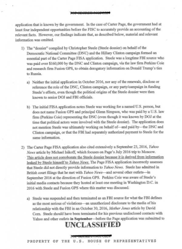 Trump FBI'ı suçlayan dosyayı yayımlattı