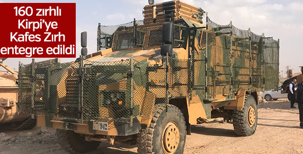 Kafes Zırh Sistemi 160 Kirpi'ye entegre edildi