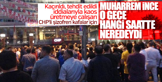 Muharrem İnce 'kaçırıldı' dedikleri gün oteldeydi