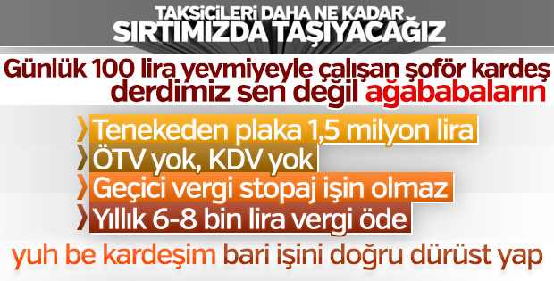 Memleketin sarı taksi sorunu var