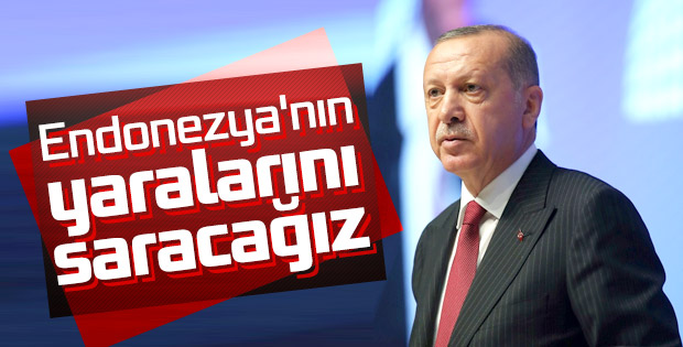 Başkan Erdoğan'dan Endonezya'ya yardım mesajı