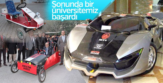 Erciyes Üniversitesi öğrencilerinin yaptığı otomobil