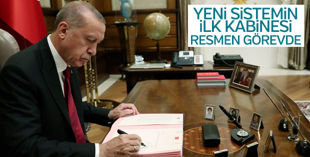 Cumhurbaşkanı Erdoğan yeni kabineyi onayladı