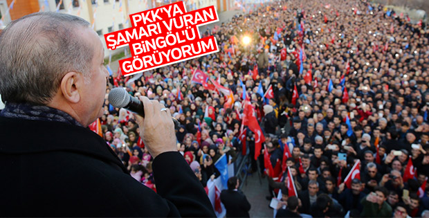 Bingöl'de Cumhurbaşkanı Erdoğan'a sevgi seli