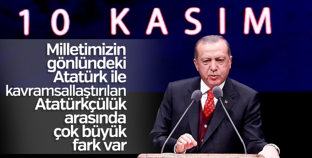 Cumhurbaşkanı Erdoğan Atatürk'ü anma törenine katıldı