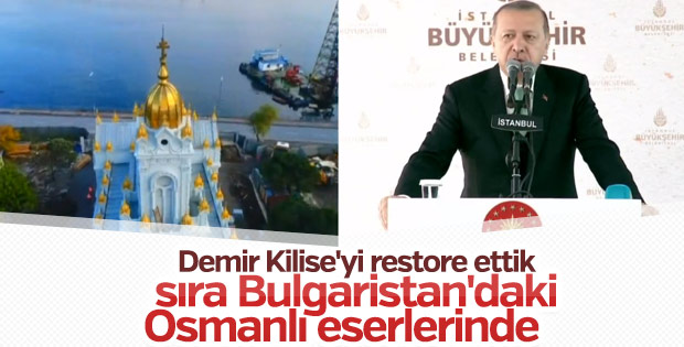 Cumhurbaşkanı Erdoğan Demir Kilise'nin açılış töreninde