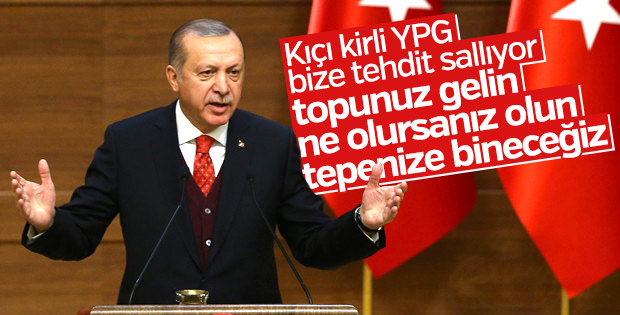 Erdoğan ABD'nin terör ordusuna 'kıçı kirli bazıları' dedi