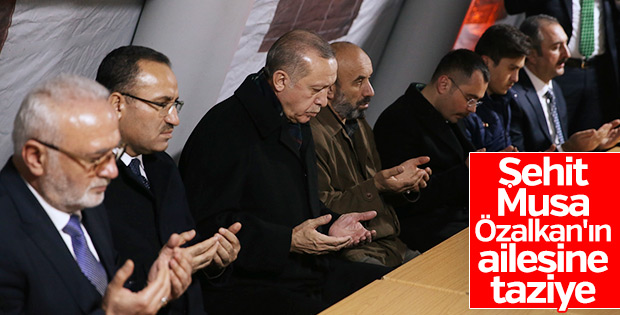 Erdoğan şehit ailesini ziyaret etti