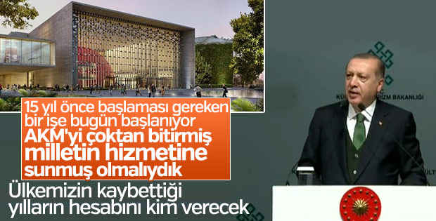 Erdoğan Yeni AKM Projesinin Tanıtım programında