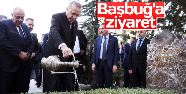 Erdoğan, Alparslan Türkeş'in kabrinde