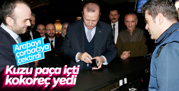 Cumhurbaşkanı Erdoğan, İstanbul'da çorbacıya gitti