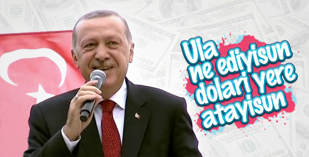 Başkan Erdoğan'ın Rize mitinginde neşeli anlar