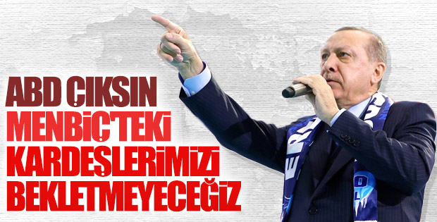 Cumhurbaşkanı Erdoğan Menbiç'i işaret etti