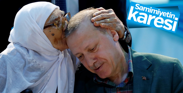 Diyarbakırlı yaşlı kadının Erdoğan sevgisi