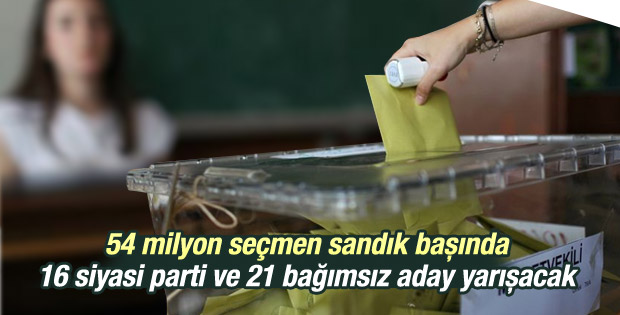 54 milyon seçmen sandık başında