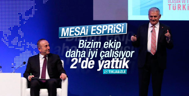 Bakanlar arasında mesai konuşması