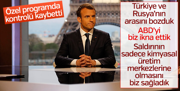 Macron: Türkler ve Rusların arasını bozduk