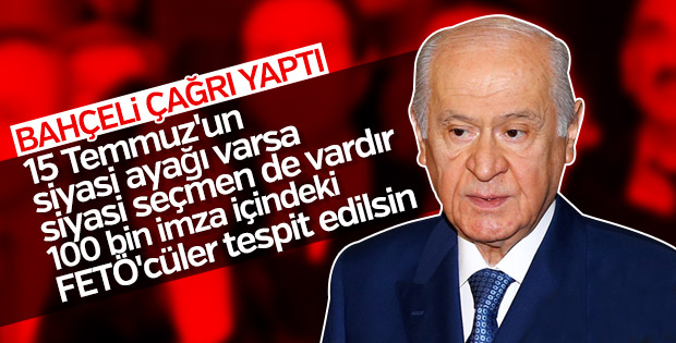 Bahçeli FETÖ'nün seçmen ayağının takibini istedi