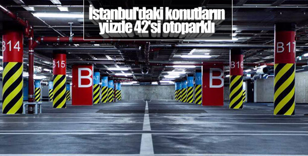 İstanbul'daki konutların yüzde 42'si otoparklı
