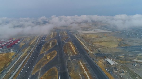 Üçüncü Havalimanı inşaatı havadan görüntülendi