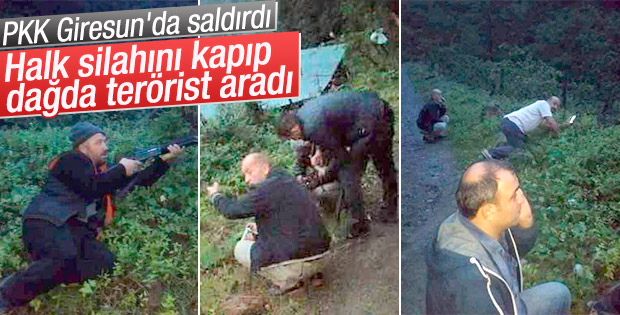 Giresun'da halk silahını alıp terörist aradı