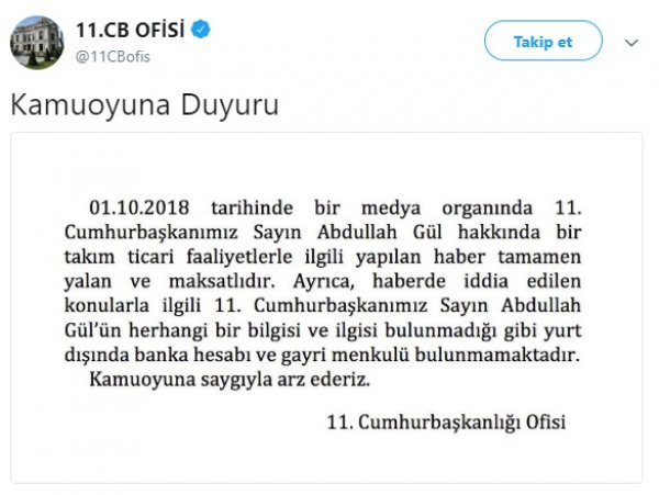Abdullah Gül, mal kaçırdığı iddialarını yalanladı