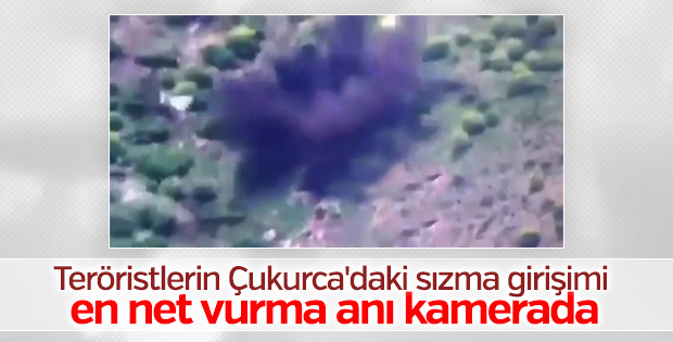 Sızma girişiminde bulunan PKK'lıların vurulma anı