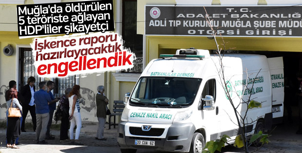 Muğla'da PKK'lı cenazesi alan HDP'liler rahatsız