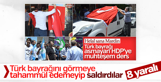 Mardin'de HDP'liler AK Partililere saldÄ±rdÄ±: 8 yaralÄ±