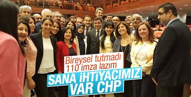 HDP 110 imza için CHP'den destek istedi