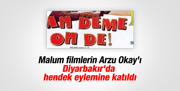 Arzu Okay Diyarbakır'da hendek eylemine katıldı