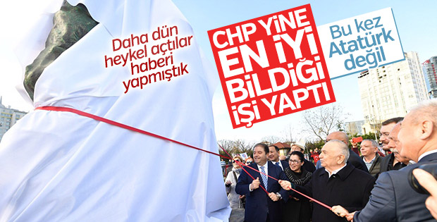 Cengiz Aytmatov heykeli Maltepe’de açıldı