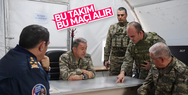 Harekat merkezinde dikkat çeken yazı