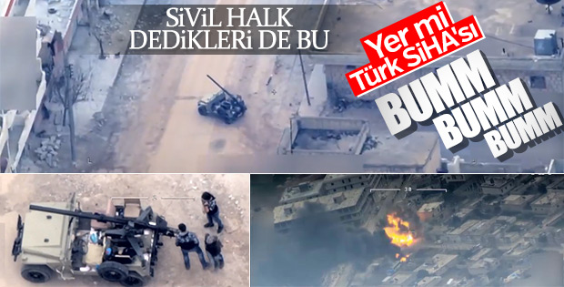 YPG'lilerin evlerin arasından saldırdığı anlar
